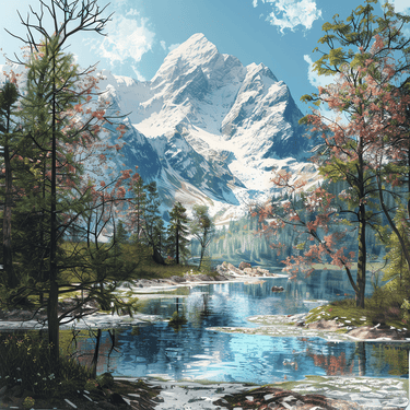 Alpine Aura 60x60cm - Diamantschilderij